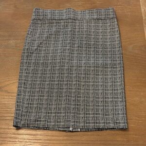Sears Monochrome Grid Pencil Skirt